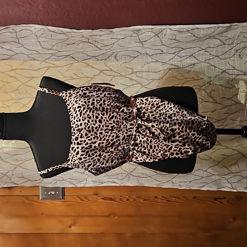 Victoria's Secret Black and Tan One Piece Swimsuit